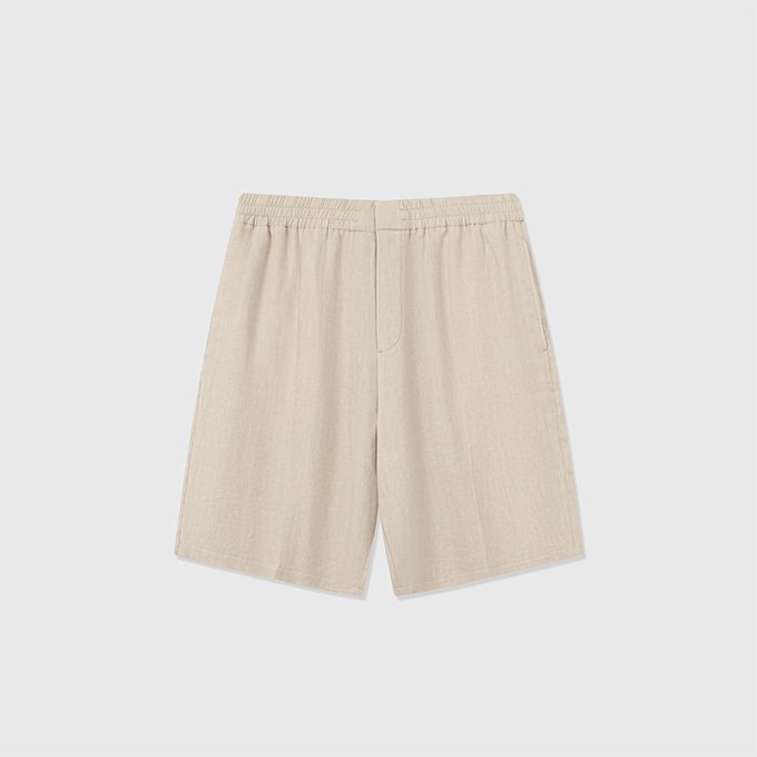 zegna oasi lino pure linen casual drawstring shorts